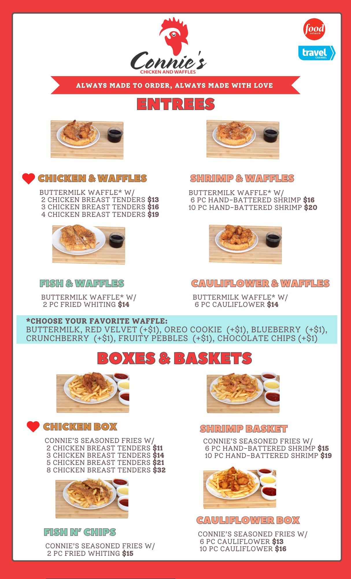 Connies Menu